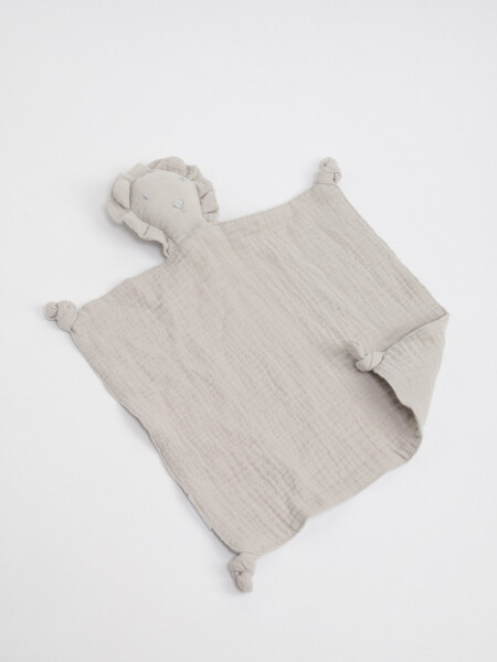 Muñeco de apego león Gris