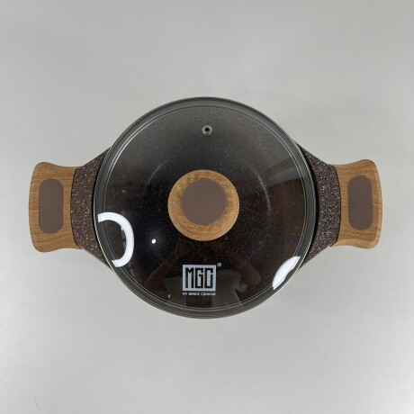 Olla Aluminio Fundido Presión Revestimiento Granito Tapa Vidrio 20cm Olla Aluminio Fundido Presión Revestimiento Granito Tapa Vidrio 20cm