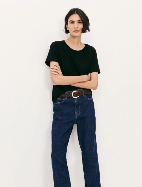 CAMISETA BÁSICA SLIM WORLD NEGRO