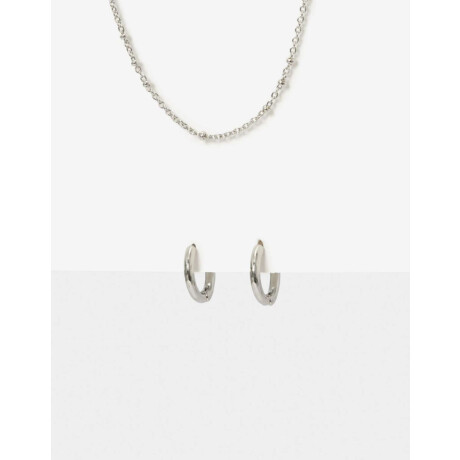 Set De Bijouterie Plateado Rodio