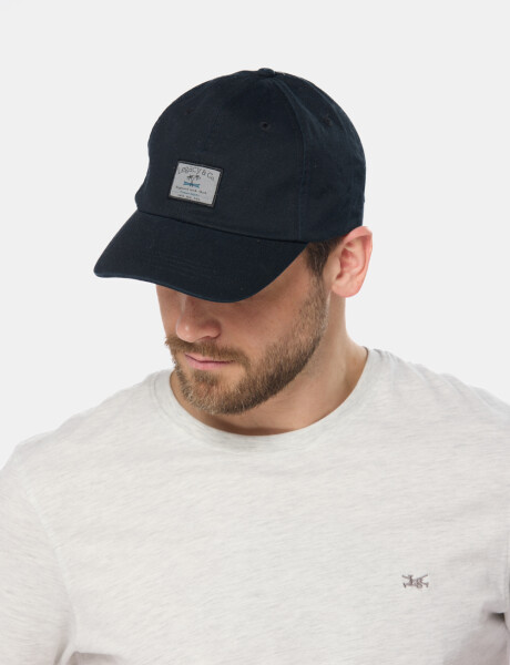 GORRO VISERA DE LONA CON PARCHE Negro