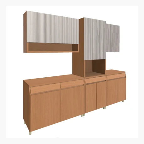 JUEGO MODULAR PARA COCINA INCLUYE AEREOS BAJO MESADA Y TORRE GAMAS DE BEIGE