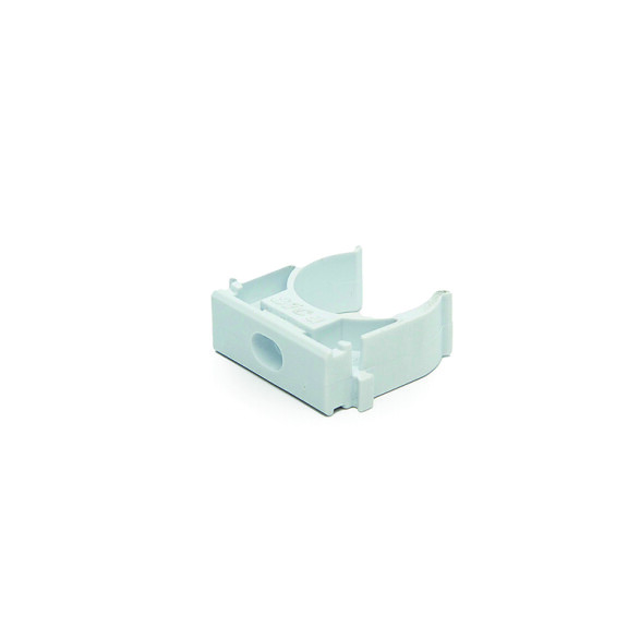 Grampa PVC blanca fija para caños ø20 - 22mm Sica SK3560