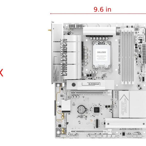 Motherboard B860m Challenger Wifi White Ddr5 Lga1851 PLACA MADRE ASROCK B860 CHALLENGER WIFI