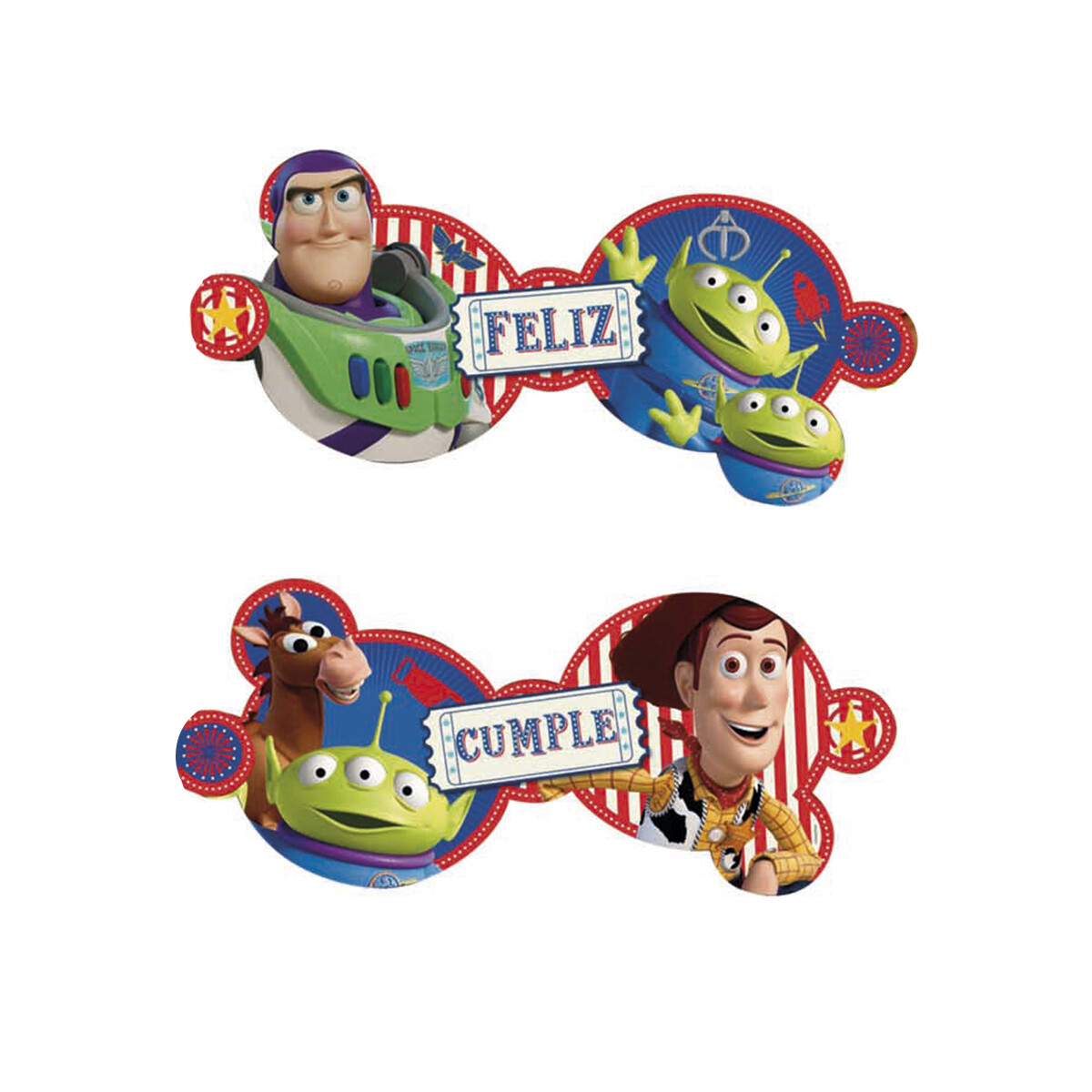 Cotillón Banderín Cartel Feliz Cumple Toy Story 150 cm 