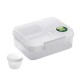 Vianda Recipiente Comida Almuerzo Libre Bpa 1,6lts Division Color blanco