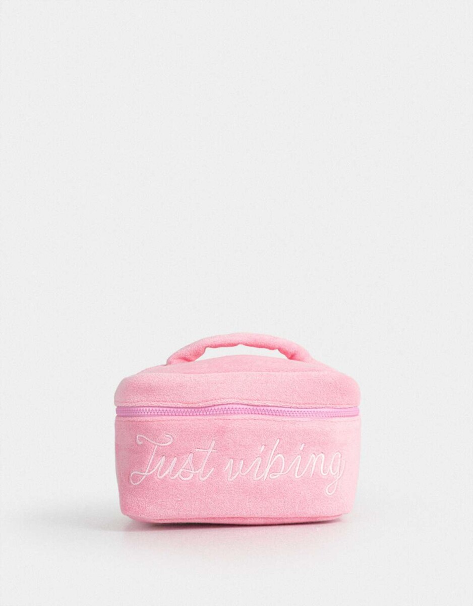 Portacosméticos Just Vibing - Rosa Claro 