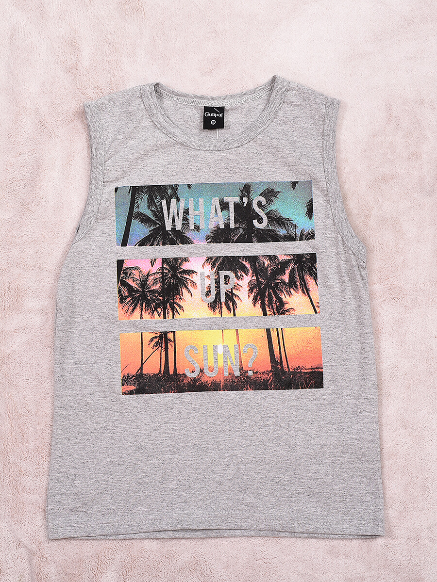 MUSCULOSA SUNSET - GRIS 