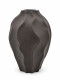 FLORERO DE CERAMICA ONDAS NEGRO.