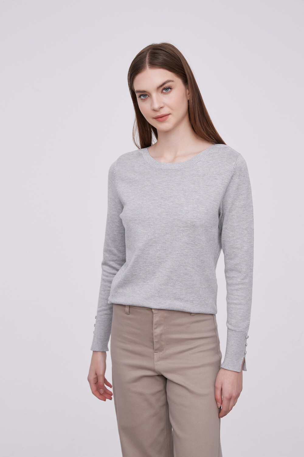 Sweater Mace Gris Melange Medio