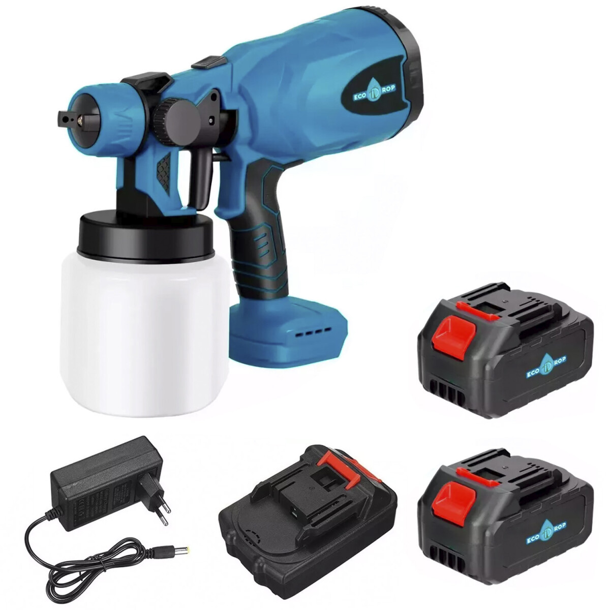 Pistola para Pintar a Batería EcoDrop con 2 Baterías 21V 