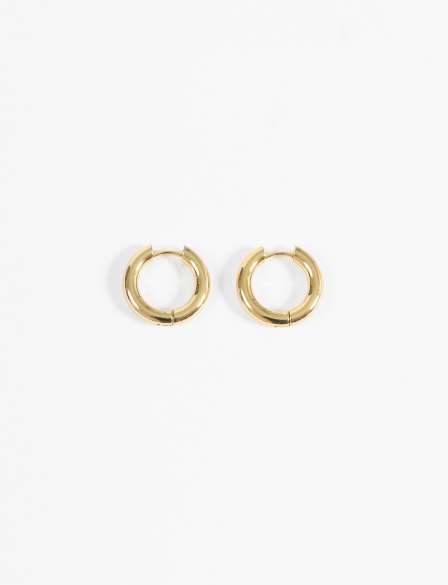 Aros acero grueso extra small - dorado 