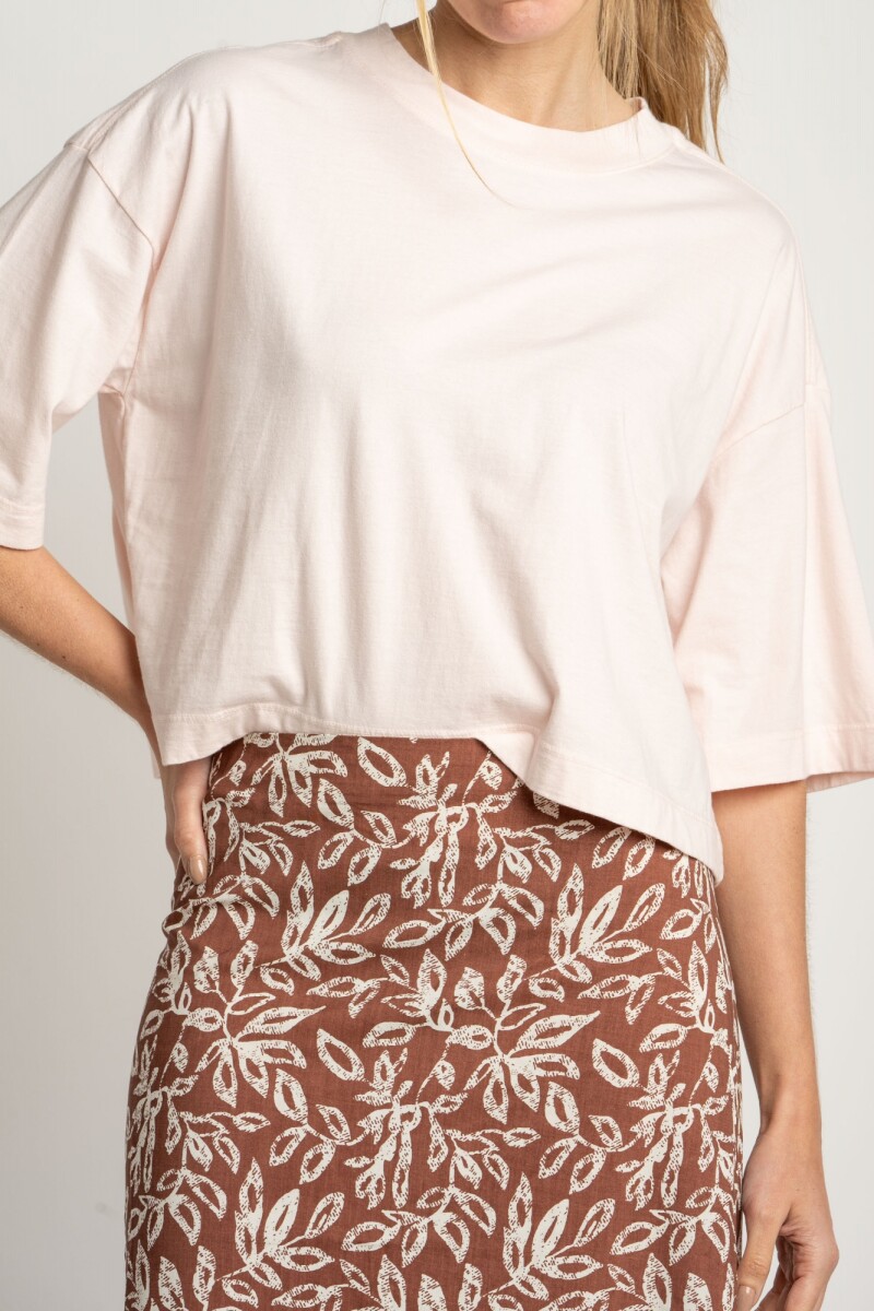 Remera Algodon Lavado Rosa