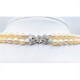 Collar Perlas De Cultivo Dos Vueltas, Broche De Oro 18 K, Brillantes Y Perlas Collar Perlas De Cultivo Dos Vueltas, Broche De Oro 18 K, Brillantes Y Perlas