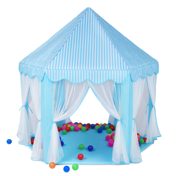Carpa Infantil IMBACK IBK-CAR001 | Castillo Princesa con Cortinas, 135x130 cm, Plegable y Resistente Celeste Carpa Infantil IMBACK IBK-CAR001 | Castillo Princesa con Cortinas, 135x130 cm, Plegable y Resistente Celeste