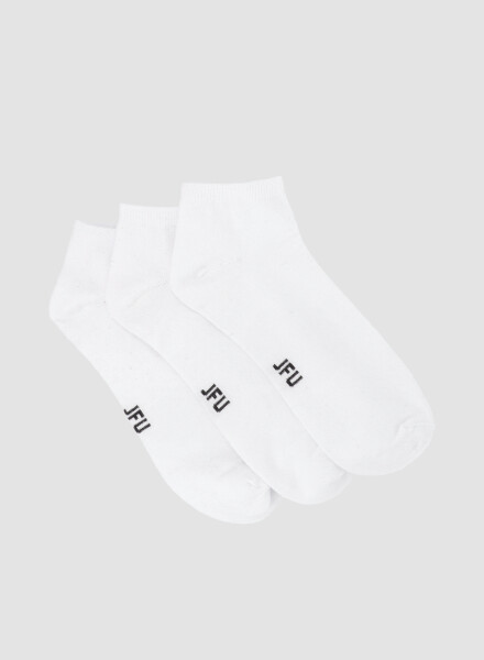 Pack x3 medias ciclista lisas Blanco