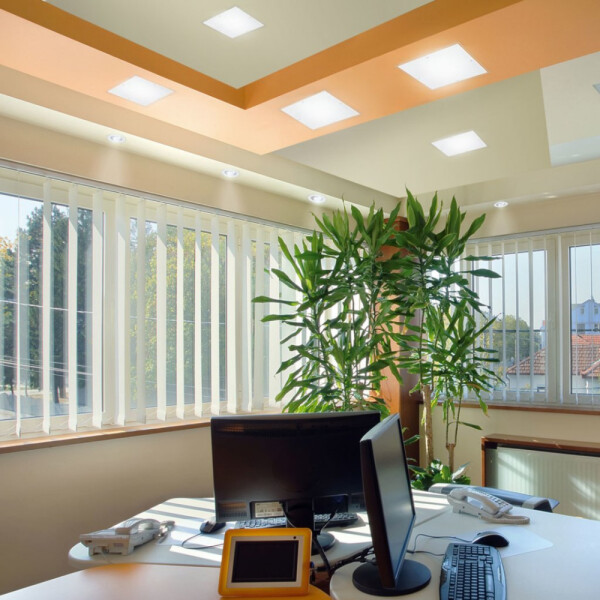 Plafon Panel Embutir Foco 18W Luz Blanca Natural Cuadrado Variante Color Blanco