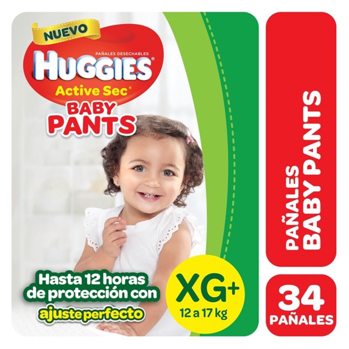 Huggies Active Sec Pants XG x34 – Pañales Desechables para Bebé