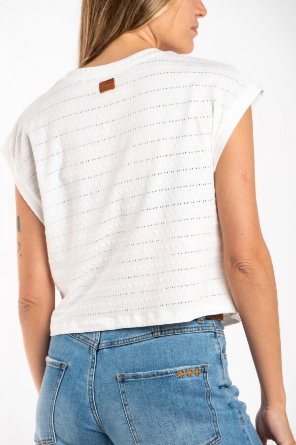 Remera Manga Corta Texturada Algodn Nacar