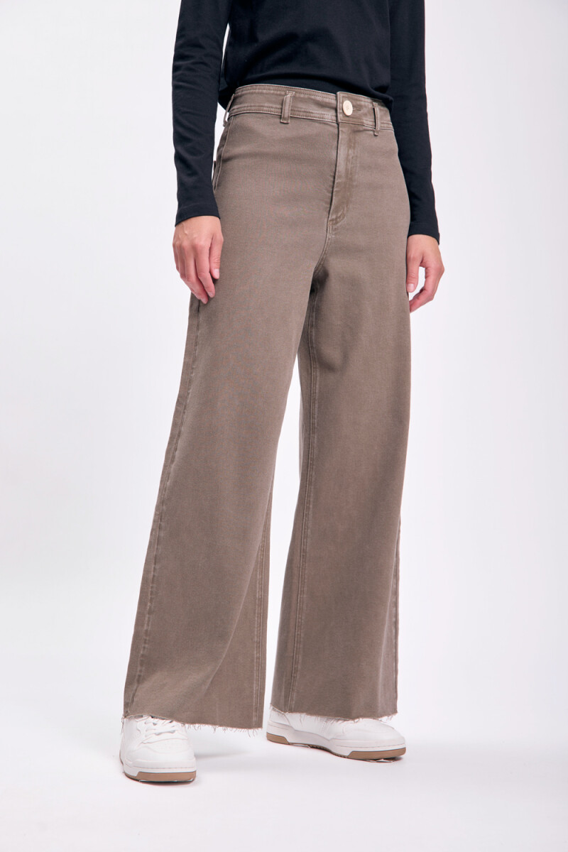 Pantalón jean ancho Oliva