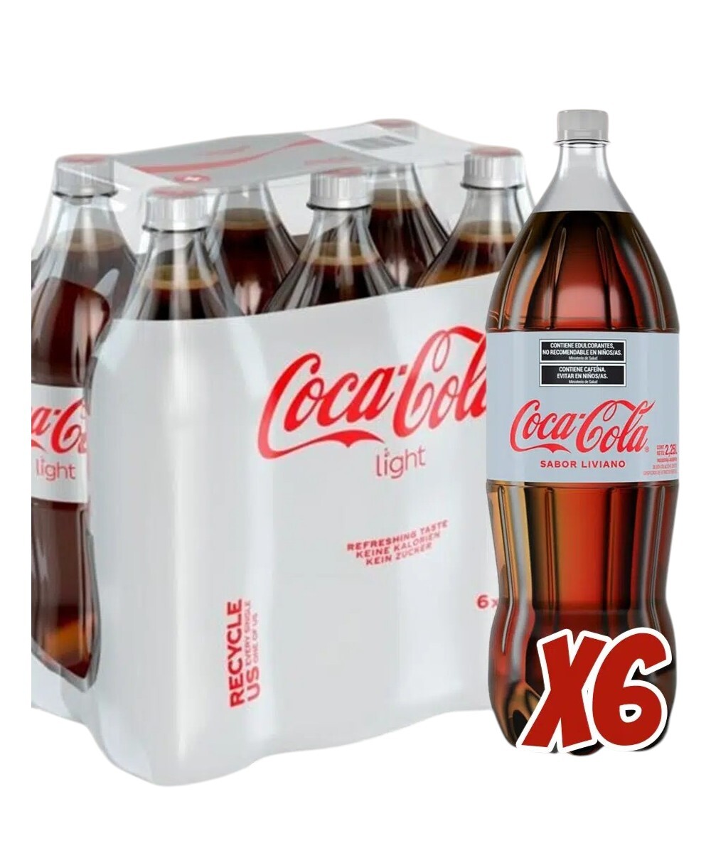 FUNDA X 6 UNIDADES COCA COLA 2.25LT LIGHT 