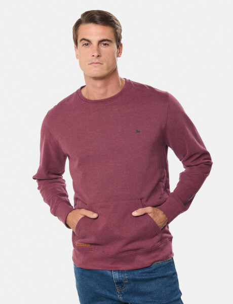 BUZO DE FELPA CON BOLSILLO Bordo