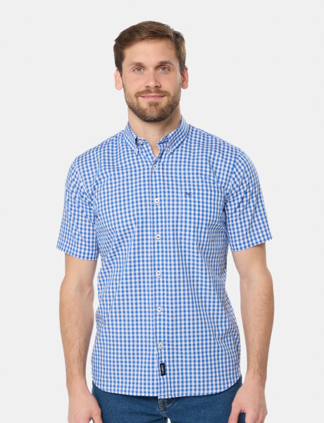 CAMISA SPORT A CUADROS Azul