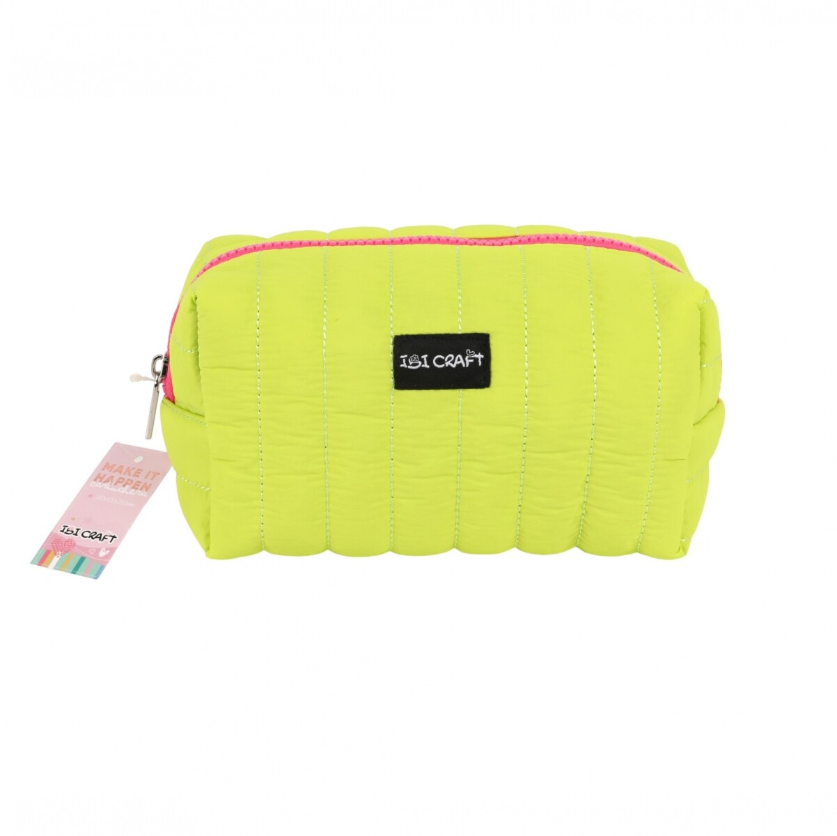 Cartuchera Ibi Craft Limón con Cierre Metálico 19 × 10 × 10 cm 