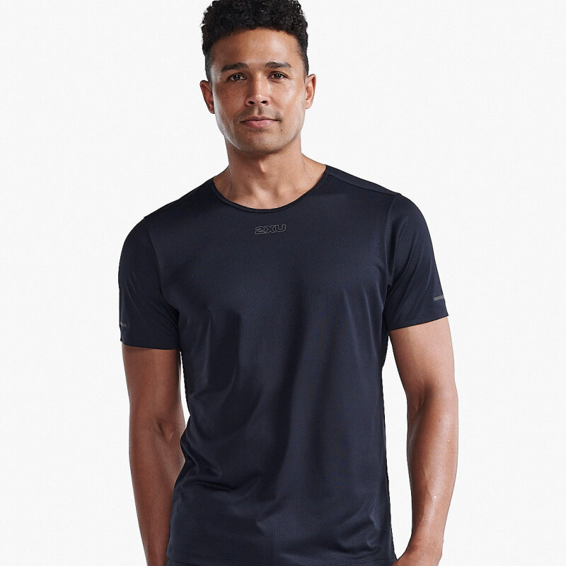 Polo Running Light Speed Tech Tee Hombre Black/black Reflective