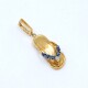 Dijes En Oro 18K Con Zafiros Y Brillante Dijes En Oro 18K Con Zafiros Y Brillante