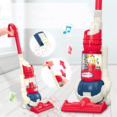 Aspiradora Juguete Eléctrica Infantil C/luz + Sonido Rojo