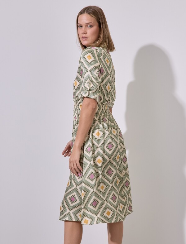 Vestido Printed MULTI/VERDE