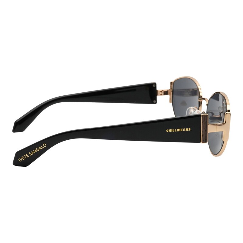 Lentes de Sol Chilli Beans Sintra Negro - Dorado