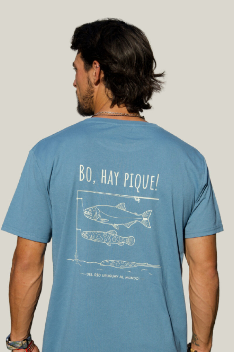 Camiseta Brixton - Hay Pique Azul Piedra