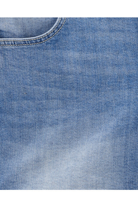 Enterito corto de jean con encaje. Talles 4-14 Sin color