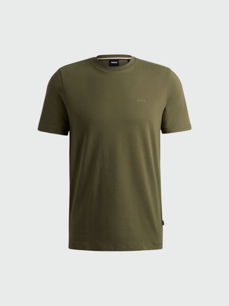BOSS - Remera de Punto con Logo Verde