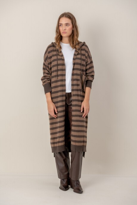 Cárdigan largo con capucha Cárdigan largo con capucha