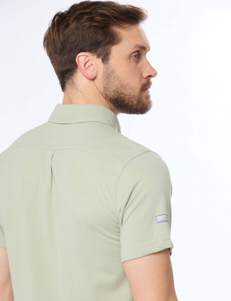 CAMISA LISA EN PIQUE Verde