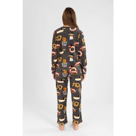 Pijama polar doggy Gris oscuro