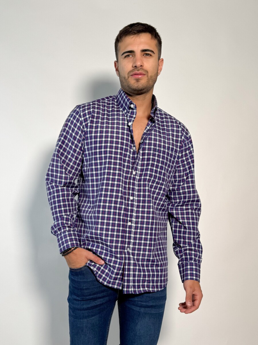 Camisa a cuadros Heracles - Azul 