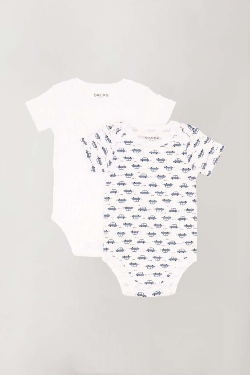 Pack x2 body algodón rib - Blanco 