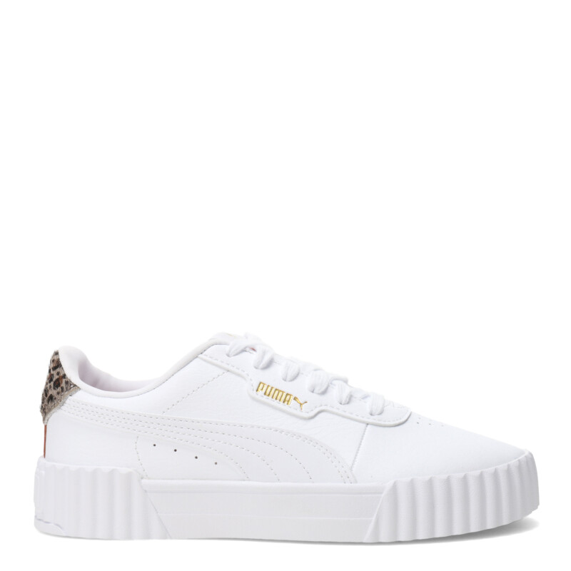 Championes de Mujer Puma Carina 3.0 Animal Flair Blanco - Dorado - Animal Print