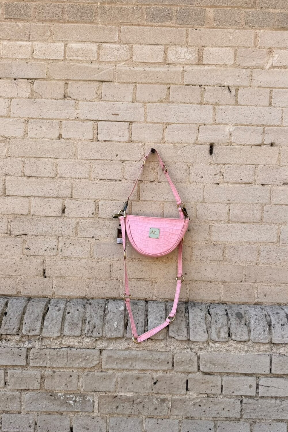 Brassy Bag Crocco Rosa