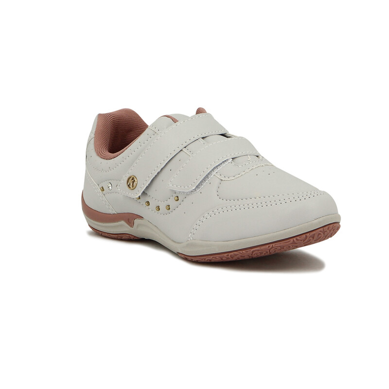 Kolosh Calzado Deportivo Mujer C/ Velcro Y Brillo - Gris/rosa Viejo Gris-rosa Viejo