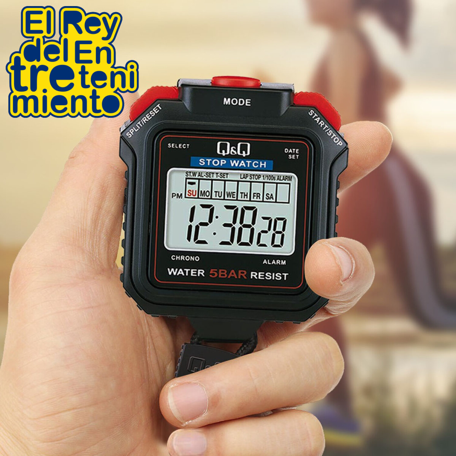 Cronómetro digital con pantalla grande, cronómetros deportivos con reloj  despertador natación