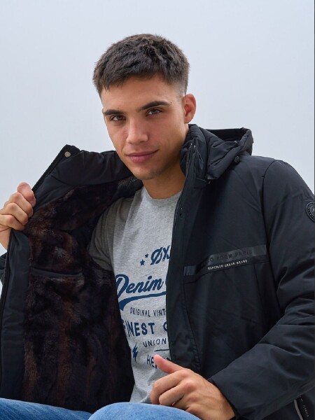 CAMPERA OXX 1702 TAPA CIERRE NEGRO