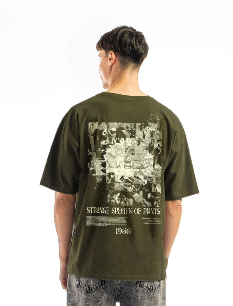 Remera Estampada Oversized Militar/ Fantasía 1