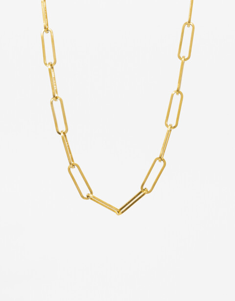 Collares Cortos Metal Collar Corto Eslabones De Acero - Dorado