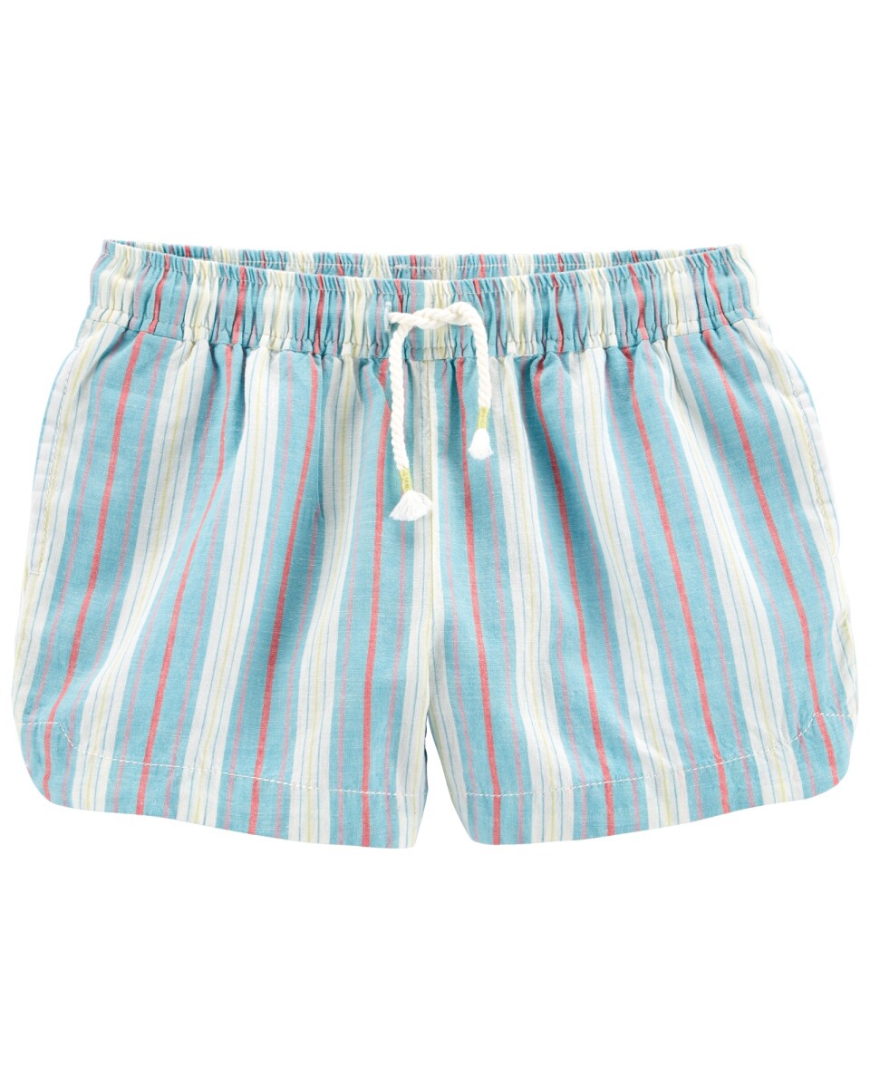 Short de lino, diseño a rayas. Talles 5T-14 