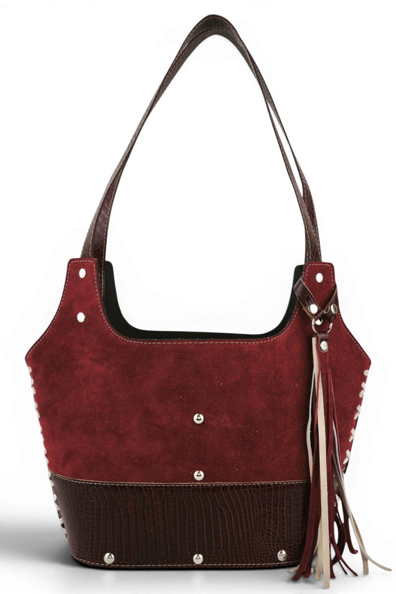 Matera de dama con trenzado Bordó